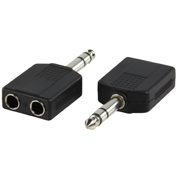 6.35mm Stereo Male to 2x6.35mm Stereo Female Adapter