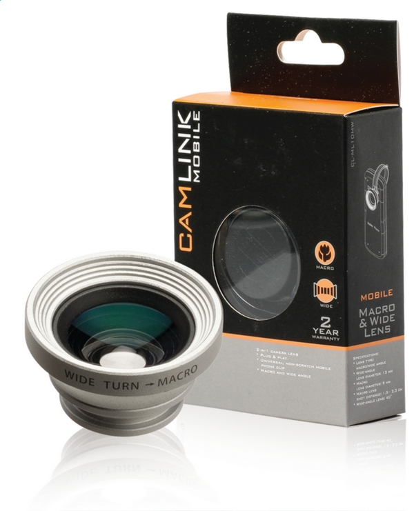 Camlink 2in1 Macro / Wide Angle Objective for Smartphone Camlink 2in1 Macro / Wide Angle Objective for Smartphone