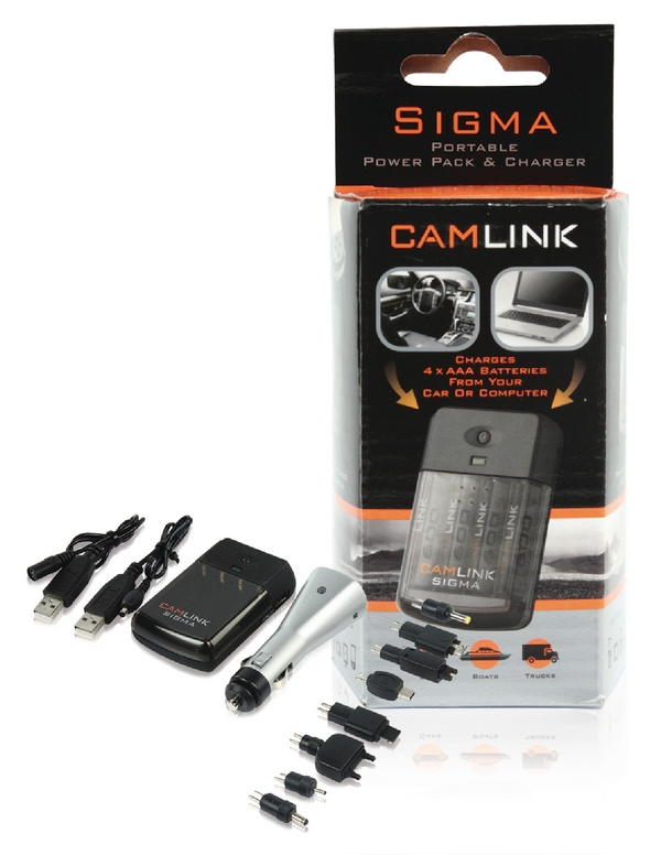 Camlink Sigma Power Pack and AAA Battery Charger, 12 parts