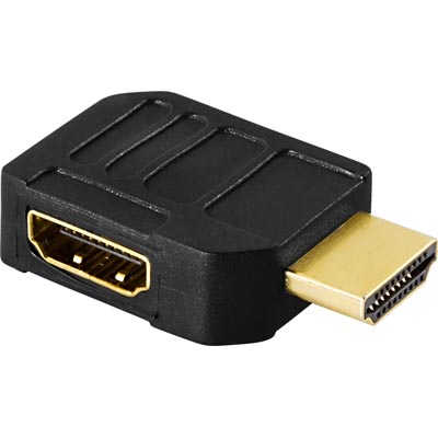 Deltaco HDMI adapter, HDMI Male - Female, Side Corner