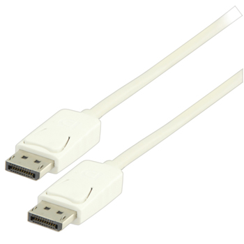 Valueline DisplayPort Cable, Male - Male, 1m, White