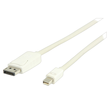Valueline Mini DisplayPort - DisplayPort, Male - Male 1m, White