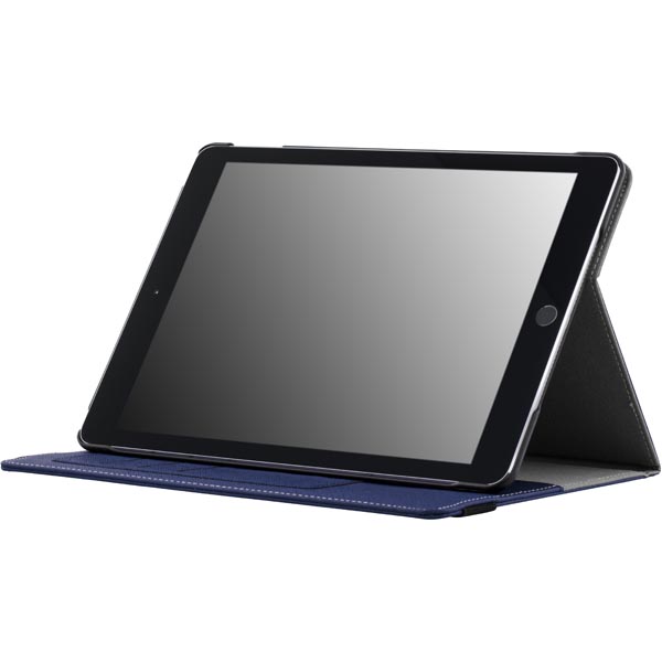 Deltaco iPad Air2 Leatherette Case, Stand, 3+1 Pockets, Blue