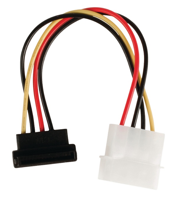 Valueline Power Adapter Molex Male - SATA 15-Pin Female Corner