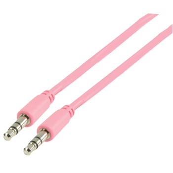 Valueline 3.5mm Male-Male Audio Cable, 1m, Pink
