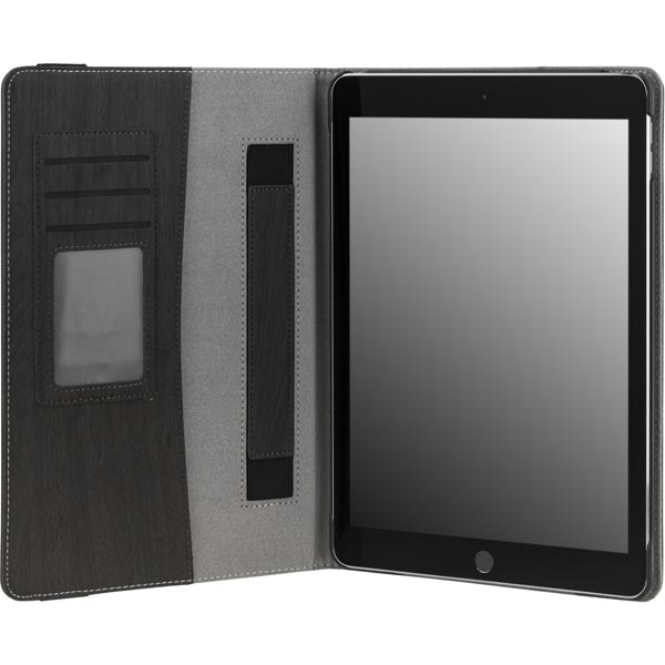 Streetz iPad Air2 Case, Stand, Hand Grip, 3+1 Pockets, Black